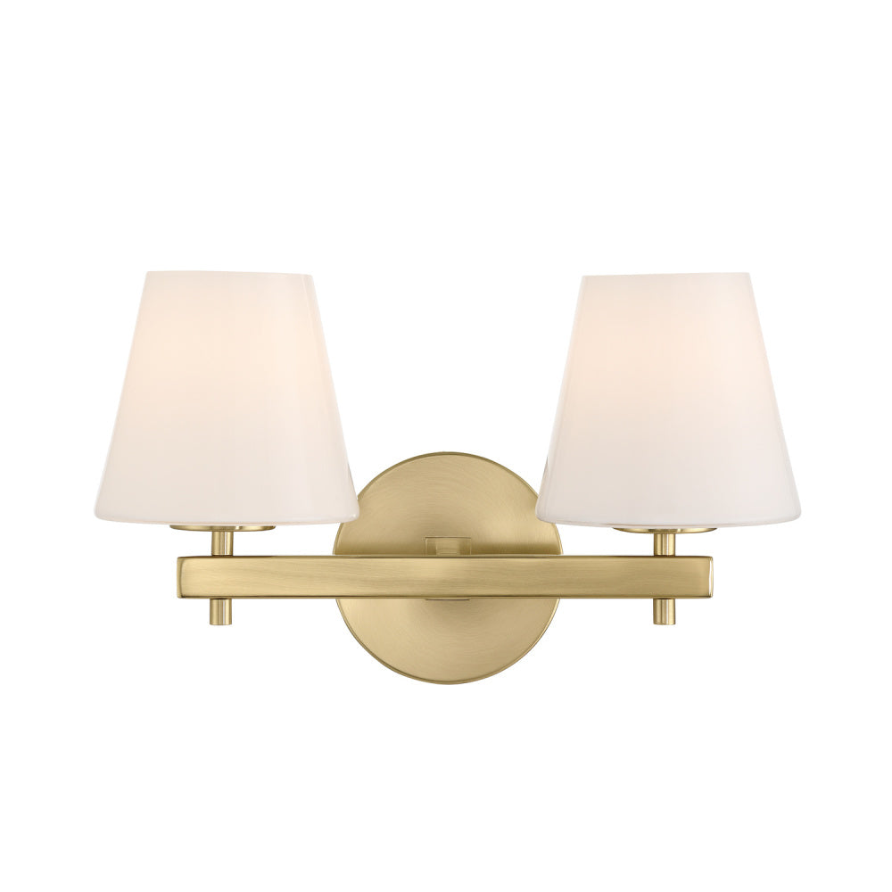 Crystorama Colton 2-Light Bathroom Vanity Vibrant Gold