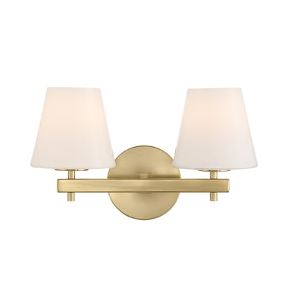 Crystorama Colton 2-Light Bathroom Vanity Vibrant Gold
