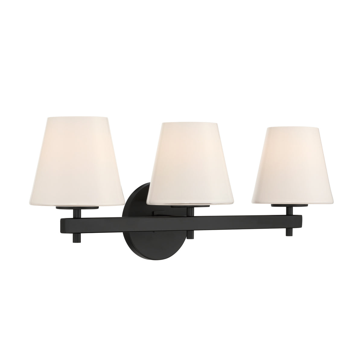 Crystorama Colton 3-Light Bathroom Vanity Black - detail