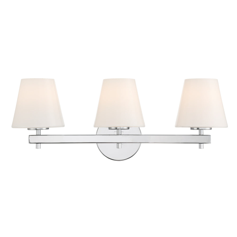 Crystorama Colton 3-Light Bathroom Vanity Polished Chrome