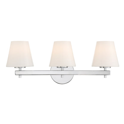 Crystorama Colton 3-Light Bathroom Vanity Polished Chrome