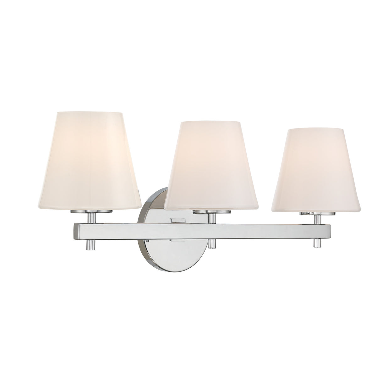 Crystorama Colton 3-Light Bathroom Vanity Polished Chrome - detail