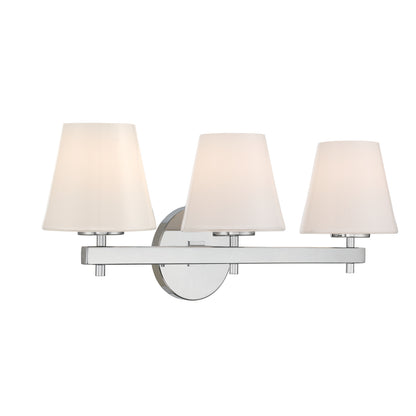 Crystorama Colton 3-Light Bathroom Vanity Polished Chrome - detail