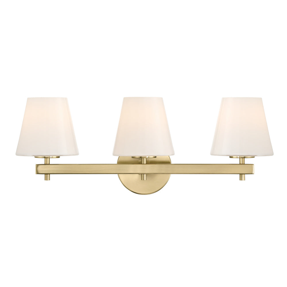 Crystorama Colton 3-Light Bathroom Vanity Vibrant Gold