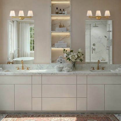 Crystorama Colton 3-Light Bathroom Vanity Vibrant Gold - lifestyle