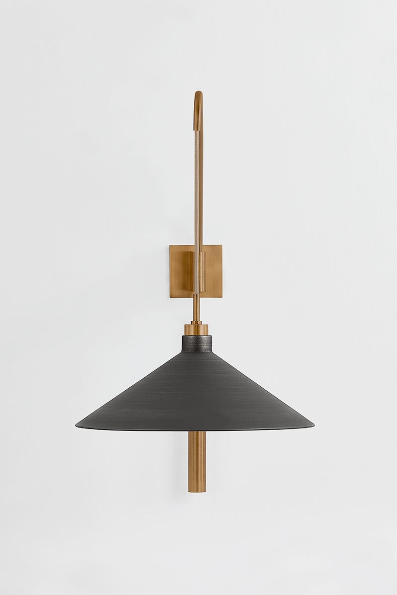 Troy Conor Wall Sconce Patina Brass / Graphite Detail 2