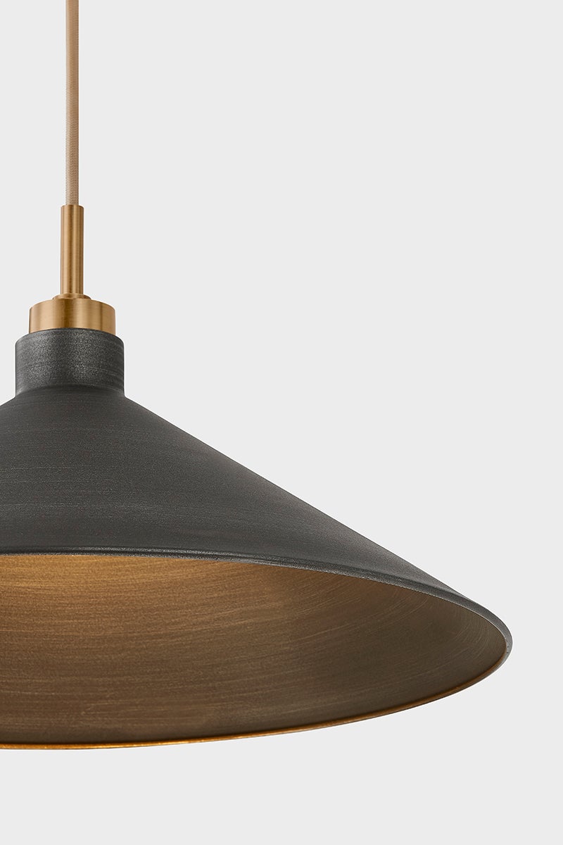 Troy Conor Wall Sconce Patina Brass / Graphite Detail 3