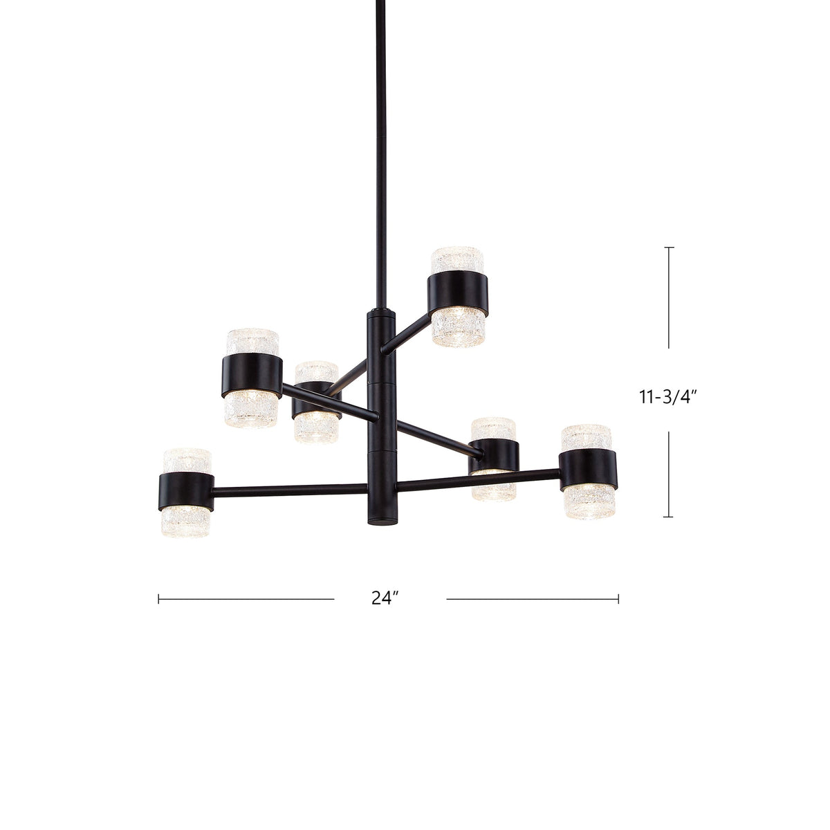Copenhagen 24" 3-Tier Outdoor Pendant - Black