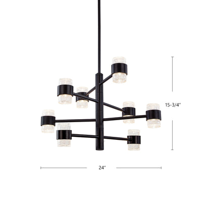 Copenhagen 24" 4-Tier Outdoor Pendant - Black