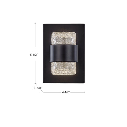 Copenhagen 8" Outdoor Wall Sconce - Black