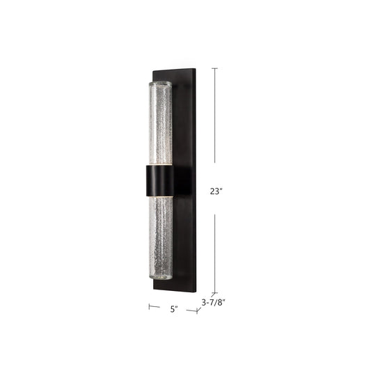 Copenhagen 18" Outdoor Wall Sconce - Black