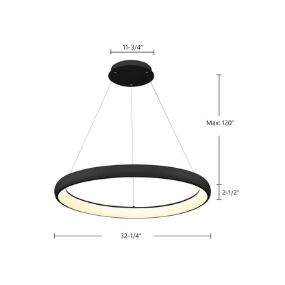 Cortana 32" Pendant - Black