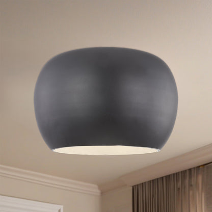 Croft 14" Flush Mount - Black/White