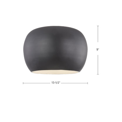 Croft 14" Flush Mount - Black/White