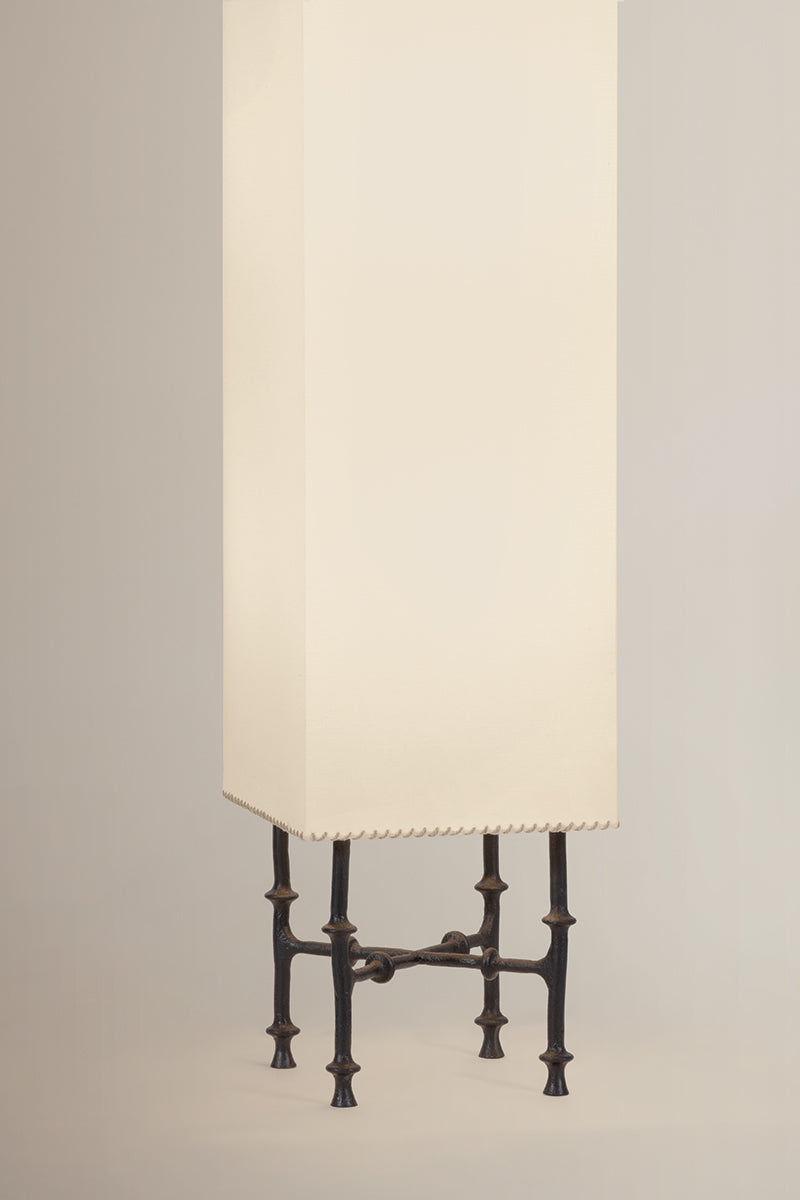 Hudson Valley Cy 3-Light Floor Lamp Black Iron detail view 4
