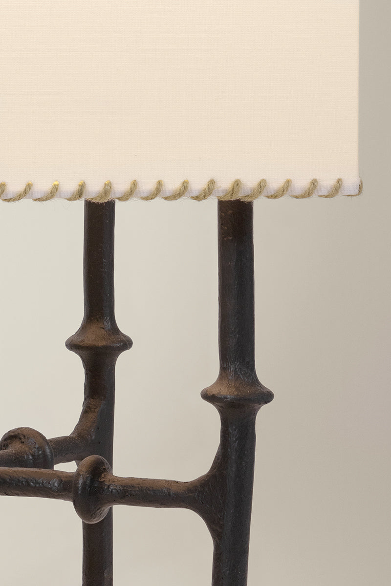 Hudson Valley Cy 3-Light Floor Lamp Black Iron detail view 6