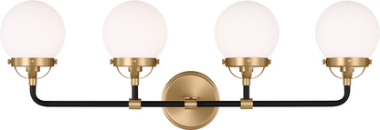 Visual Comfort Studio CafÃƒÂ© 4 Light LED Bath Wall Sconce Satin Brass