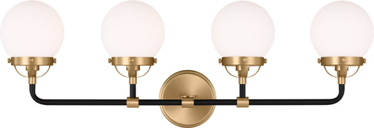 Visual Comfort Studio CafÃƒÂ© 4 Light LED Bath Wall Sconce Satin Brass