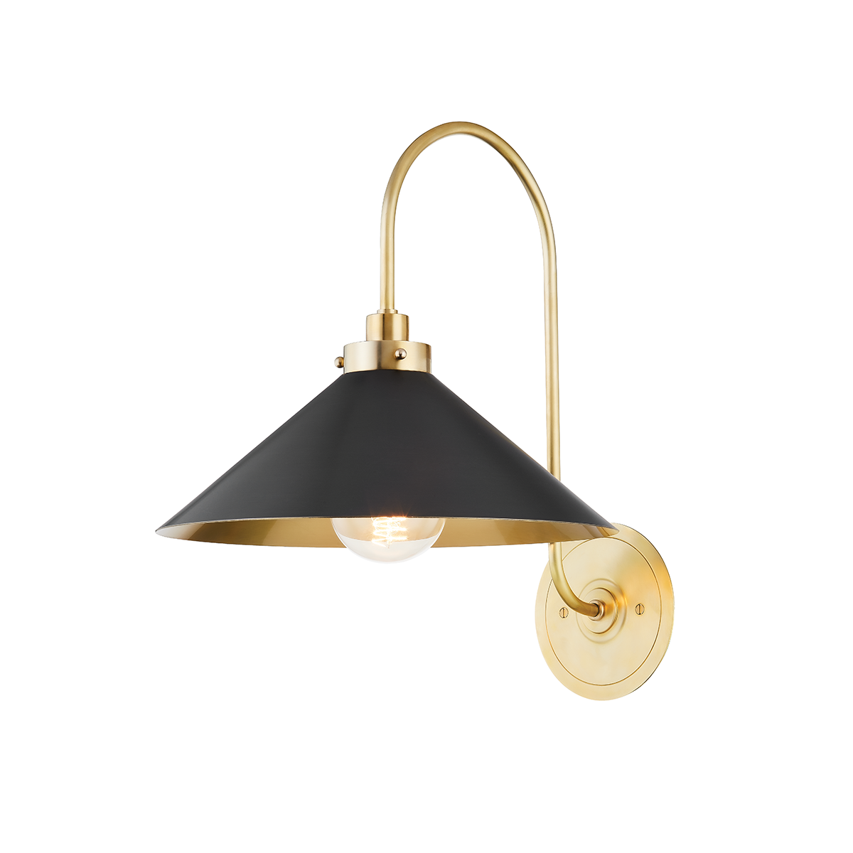 Hudson Valley Clivedon Wall Sconce Aged Brass, Distressed Bronze