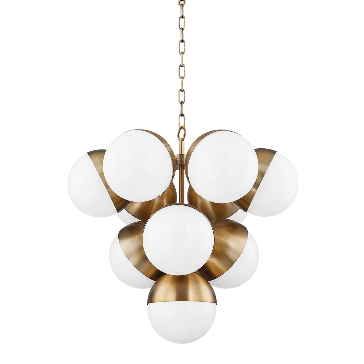 Troy Cupertino Chandelier Patina Brass