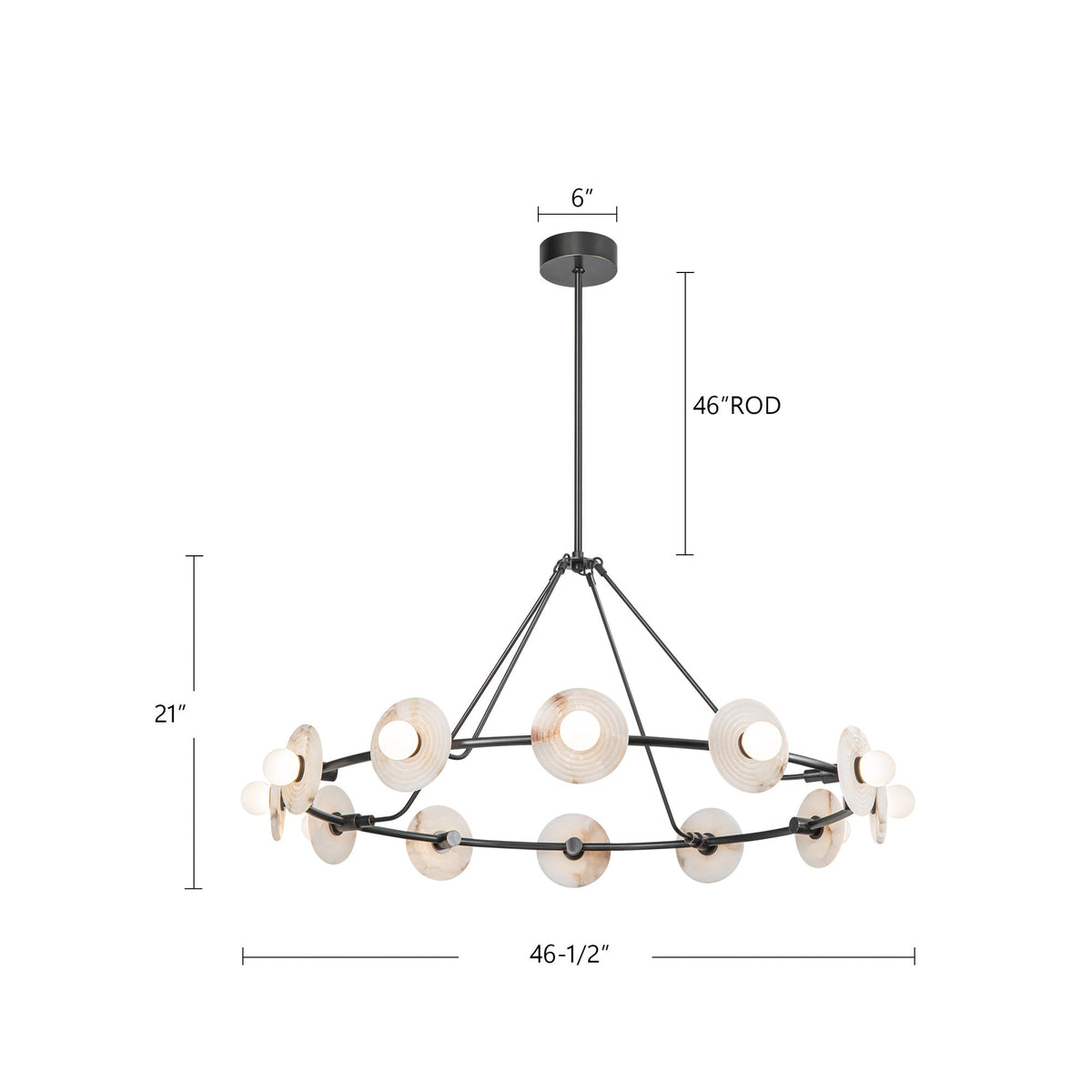 Dahlia 46" LED Chandelier