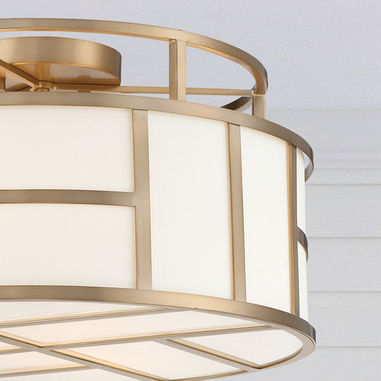 Libby Langdon Danielson 3 Light Vibrant Gold Semi Flush Mount