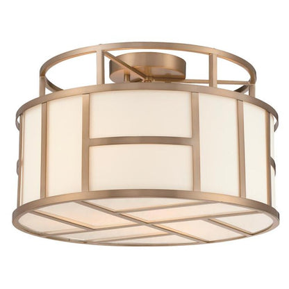Crystorama Danielson Semi Flush Mount Vibrant Gold