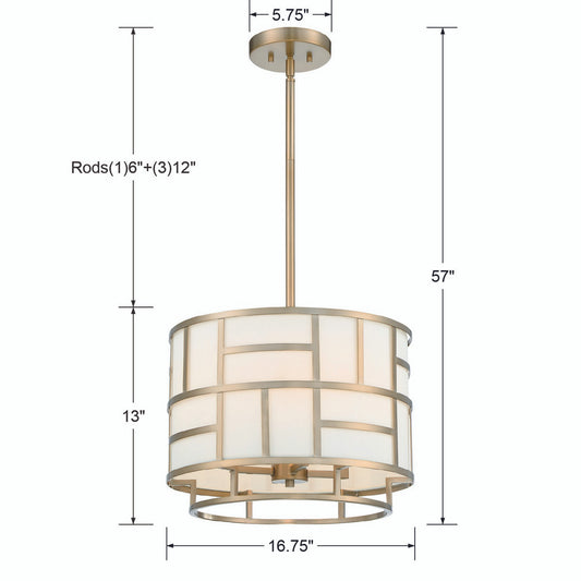 Danielson 4 Light Vibrant Gold Chandelier