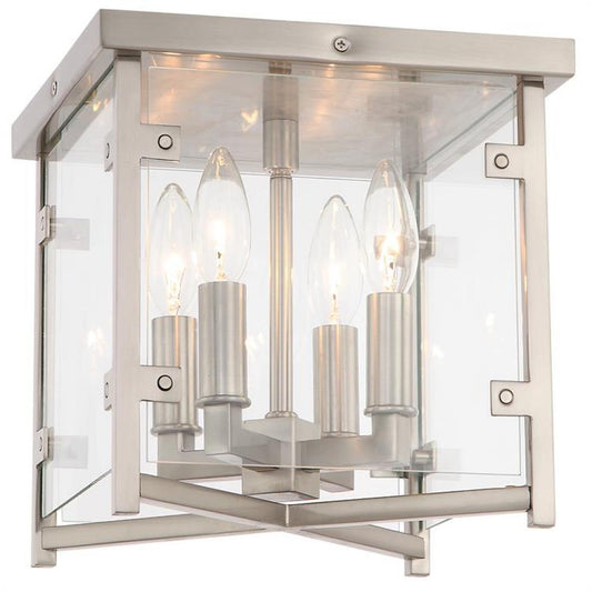 Crystorama Danbury Flush Mount Brushed Nickel