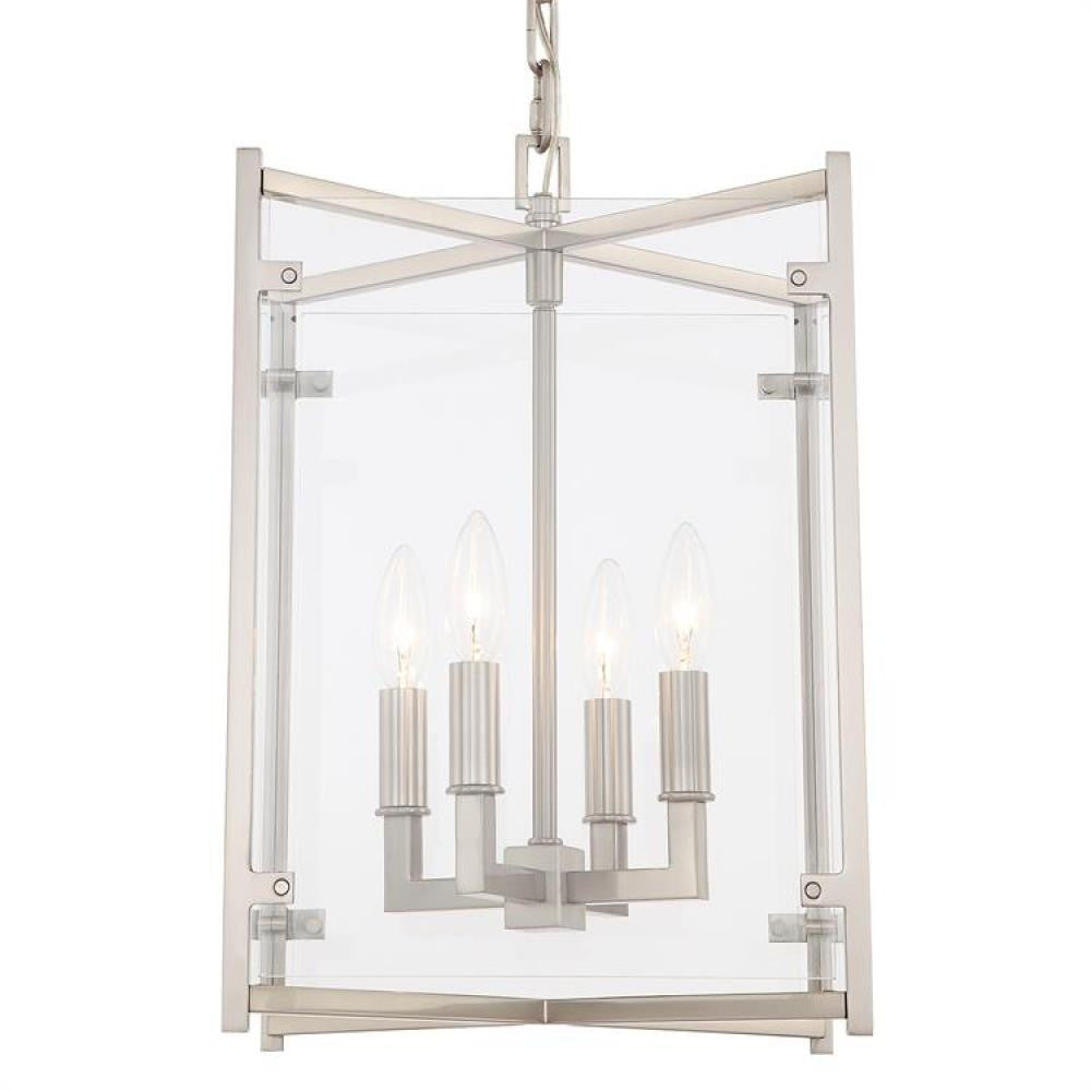Crystorama Danbury Mini Chandelier Brushed Nickel