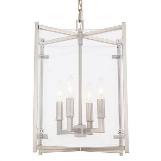 Crystorama Danbury Mini Chandelier Brushed Nickel