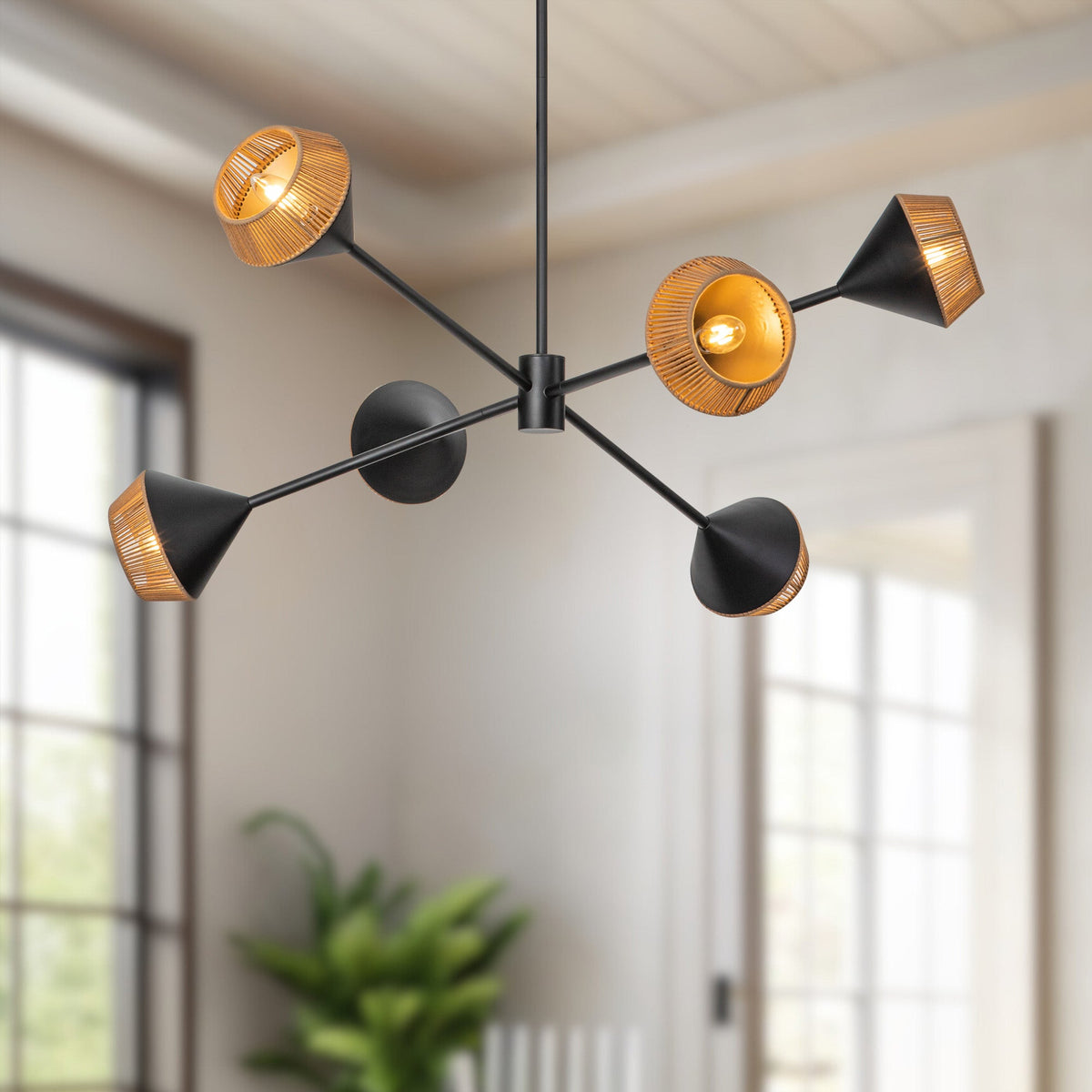 Daphne 38" 6-Light Chandelier