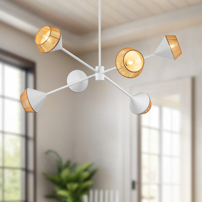 Daphne 38" 6-Light Chandelier