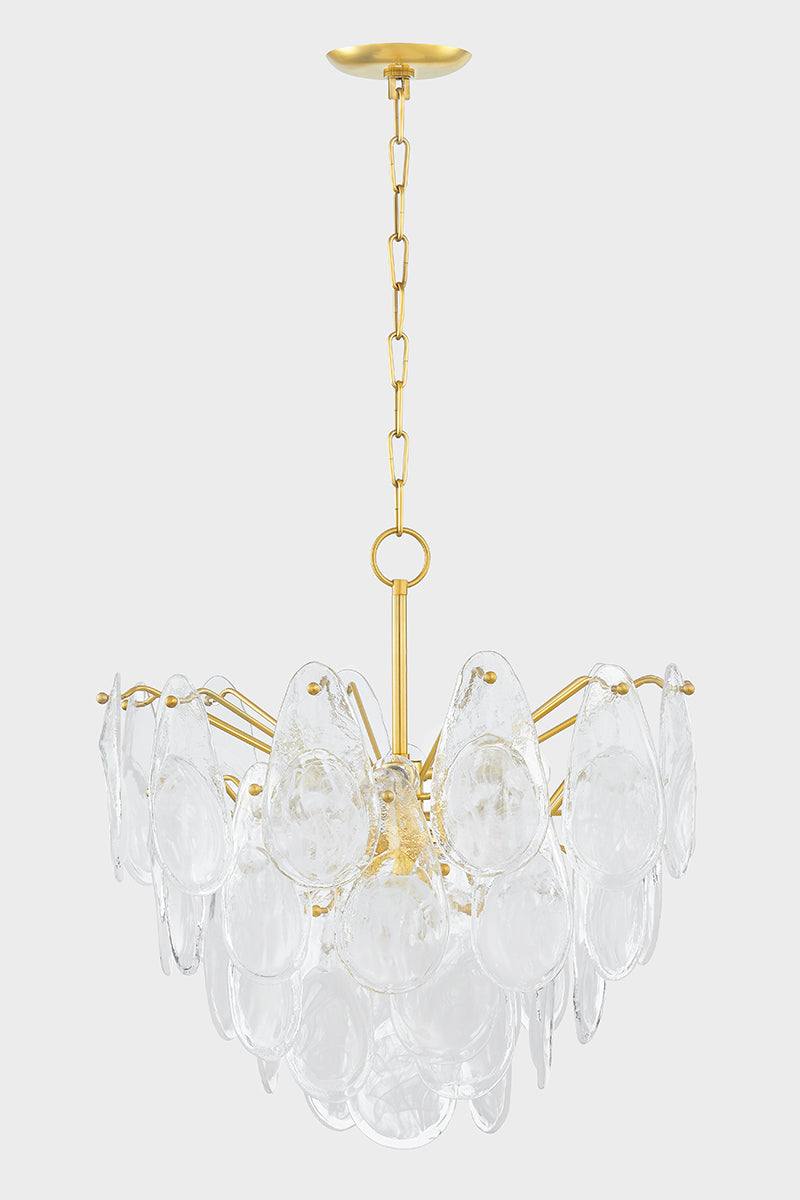 Hudson Valley Darcia 7-Light Chandelier Aged Brass detail view 3