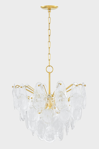 Hudson Valley Darcia 7-Light Chandelier Aged Brass detail view 3