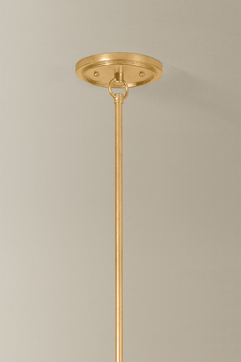 Hudson Valley Dekalb 3-Light Chandelier Vintage Gold Leaf detail view 5