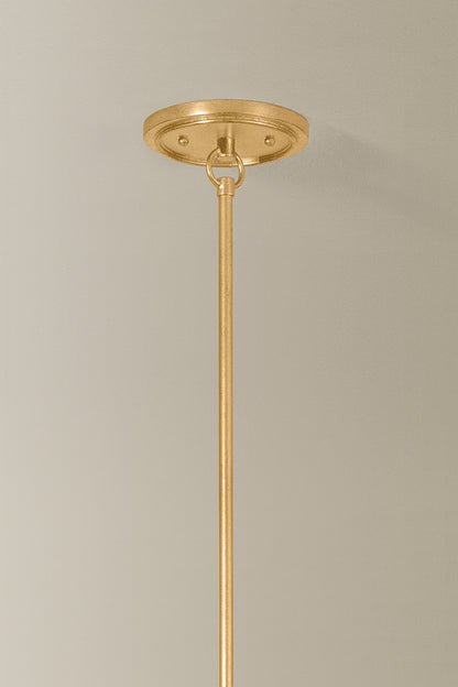 Hudson Valley Dekalb 3-Light Chandelier Vintage Gold Leaf detail view 5