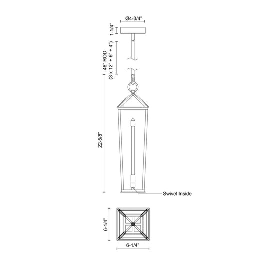 Delphine Pendant, 1-Light, LED, Natural Brass, 22.63"H PD317120NB
