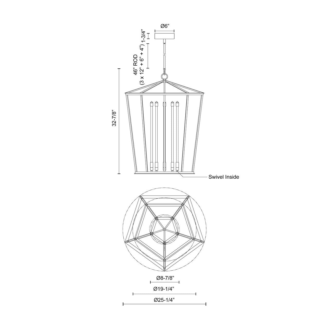 Alora Lighting Delphine LED Pendant Urban Bronze