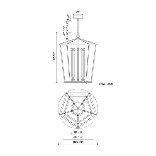 Alora Lighting Delphine LED Pendant Urban Bronze