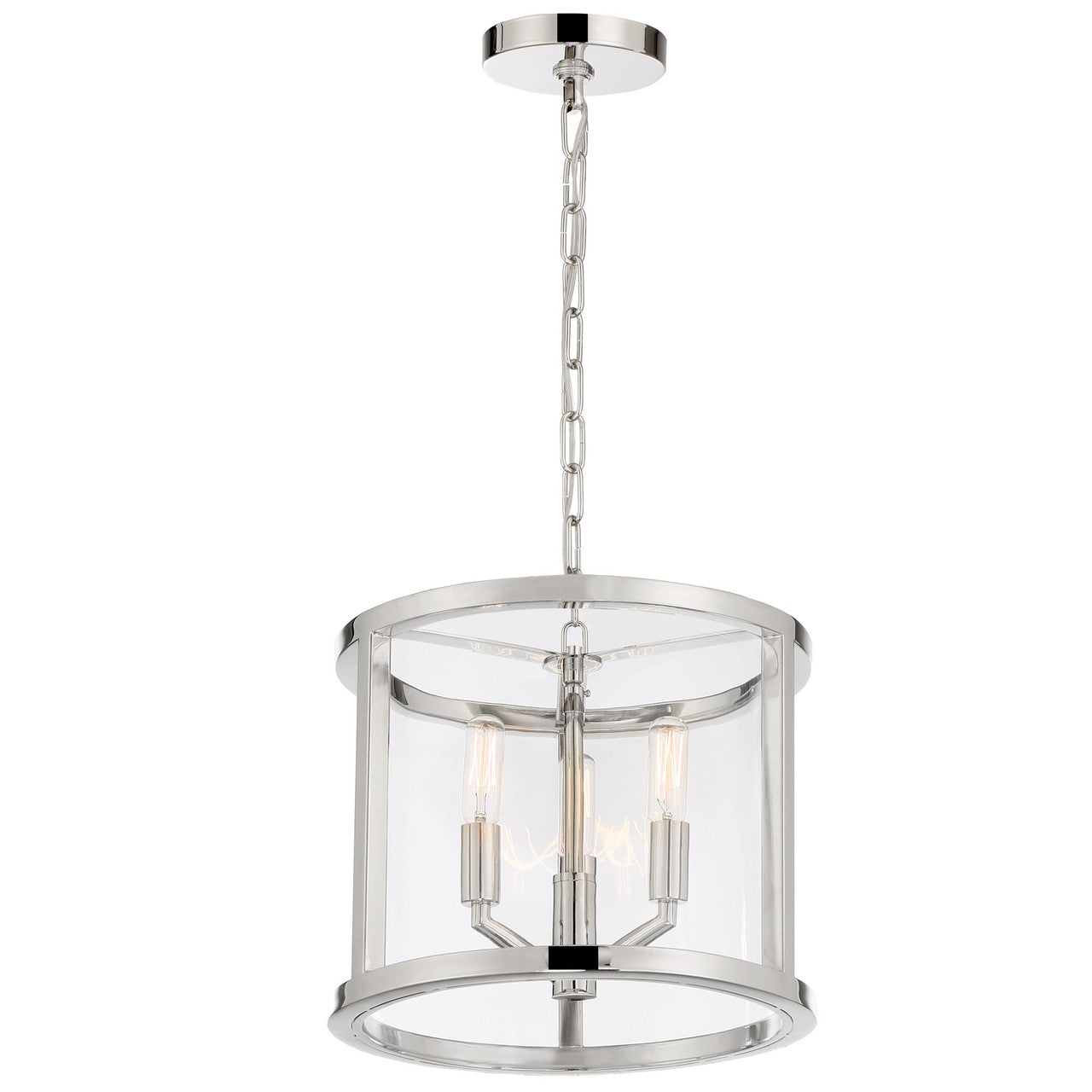 Crystorama Devon Mini Chandelier Polished Nickel