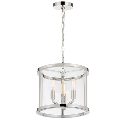 Crystorama Devon Mini Chandelier Polished Nickel