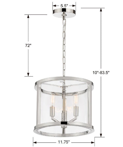 Foyer/Hall Lanterns-Crystorama-DEV-B8003