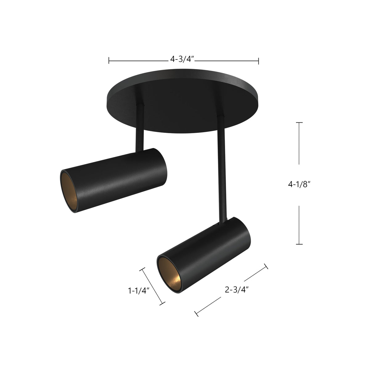 Downey 3" 2-Light LED Semi-Flush Mount