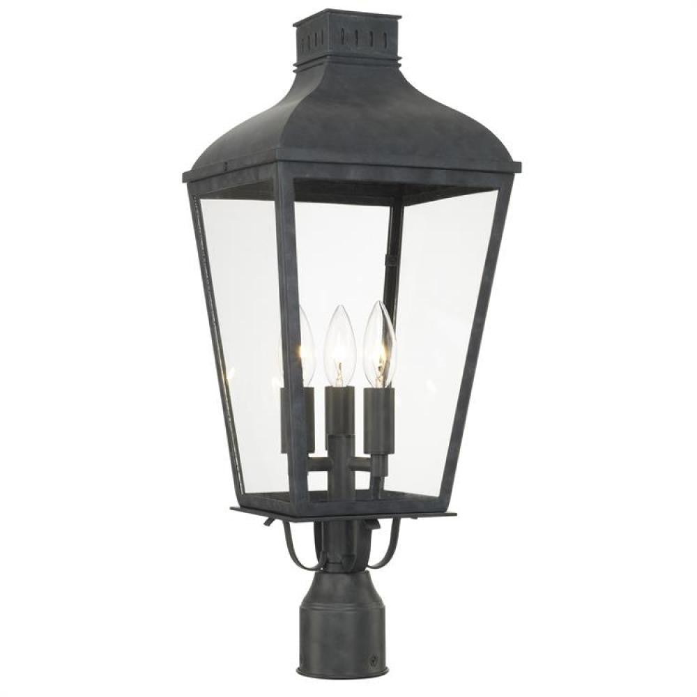 Crystorama Dumont Post Light Graphite