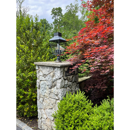 Dumont 12" Outdoor 3-Light Graphite Post Mount