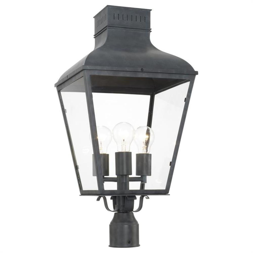Crystorama Dumont Post Light Graphite