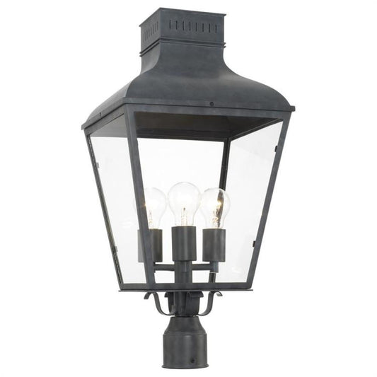 Crystorama Dumont Post Light Graphite