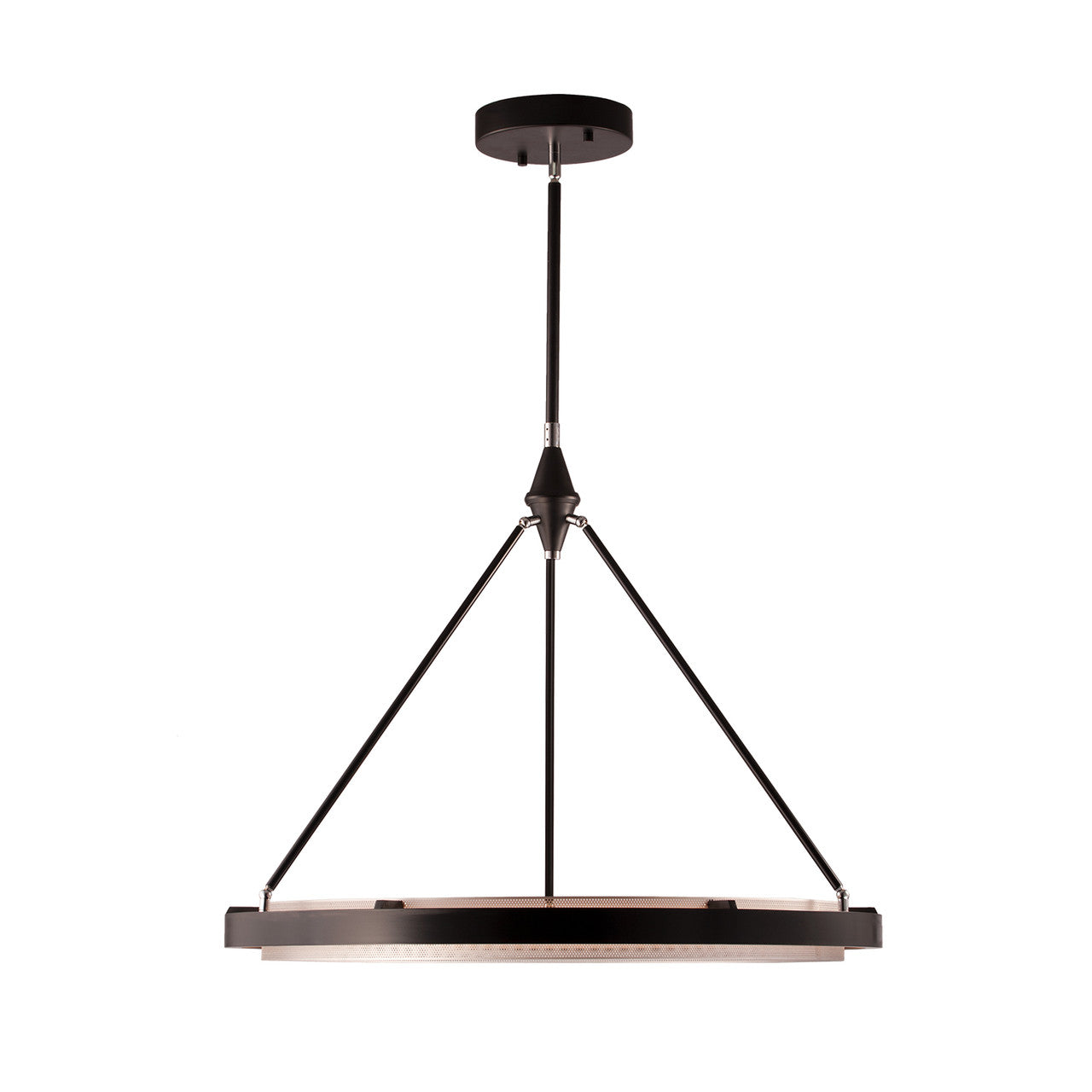 Alora Lighting Duo Pendant, 1-Light, LED, Classic Black, Silver Shimmer, 31.5"D PD302732CBSS