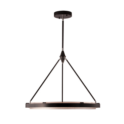 Alora Lighting Duo Pendant, 1-Light, LED, Classic Black, Silver Shimmer, 31.5"D PD302732CBSS